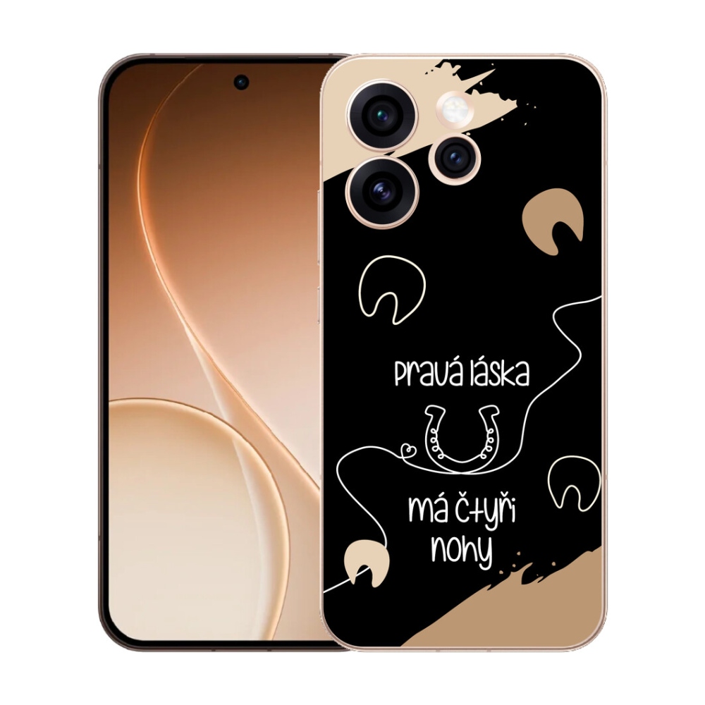 mmCase gél tok az Oppo Reno 15 Pro 5G-hez – ló motívum, fekete háttér
