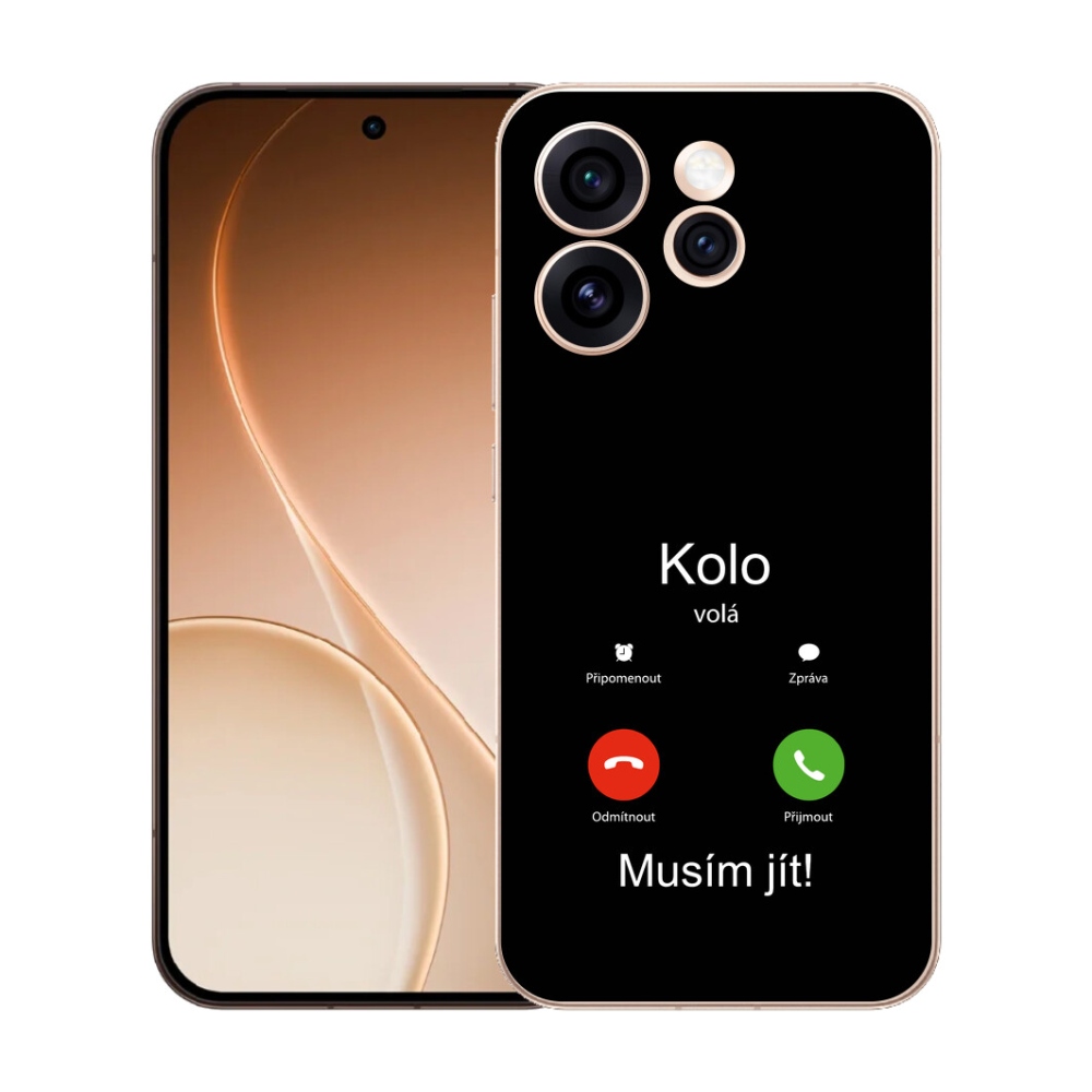 mmCase gél tok az Oppo Reno 15 Pro 5G-hez – „Kolo hív” fekete háttérrel