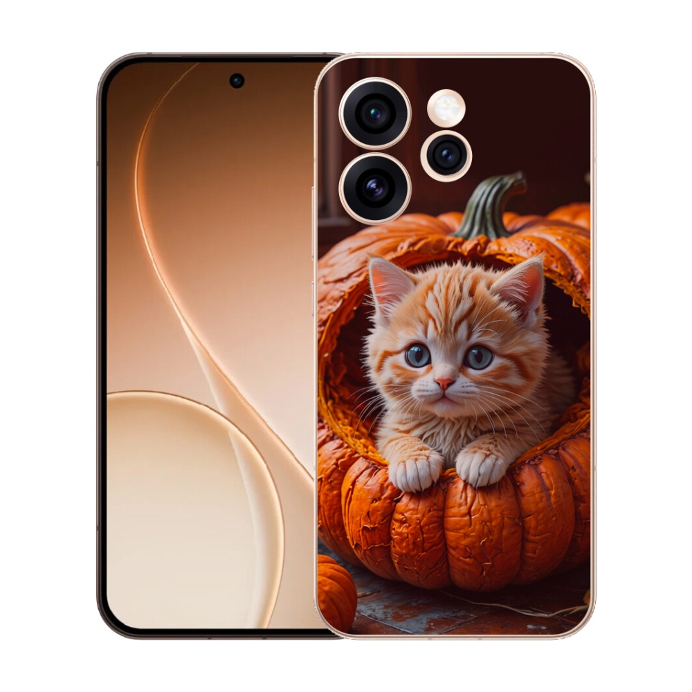 mmCase gél tok az Oppo Reno 15 Pro 5G-hez – cica és tök 2