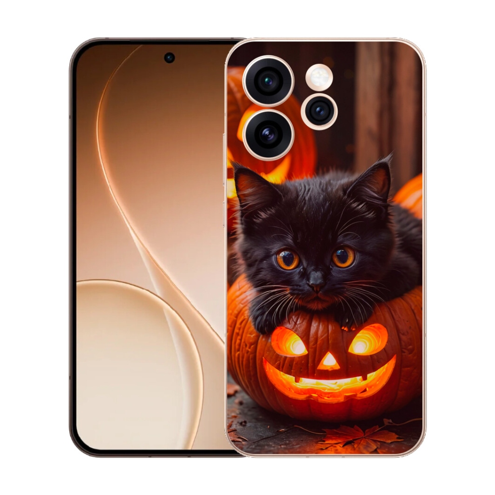 mmCase gél tok az Oppo Reno 15 Pro 5G-hez – cica és sütőtök