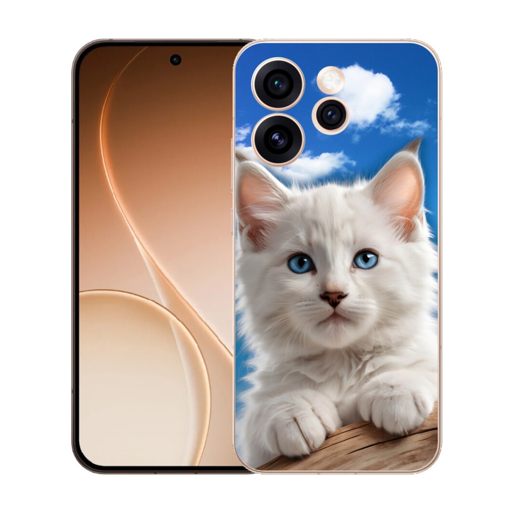 mmCase gél tok az Oppo Reno 15 Pro 5G-hez – cica és felhők