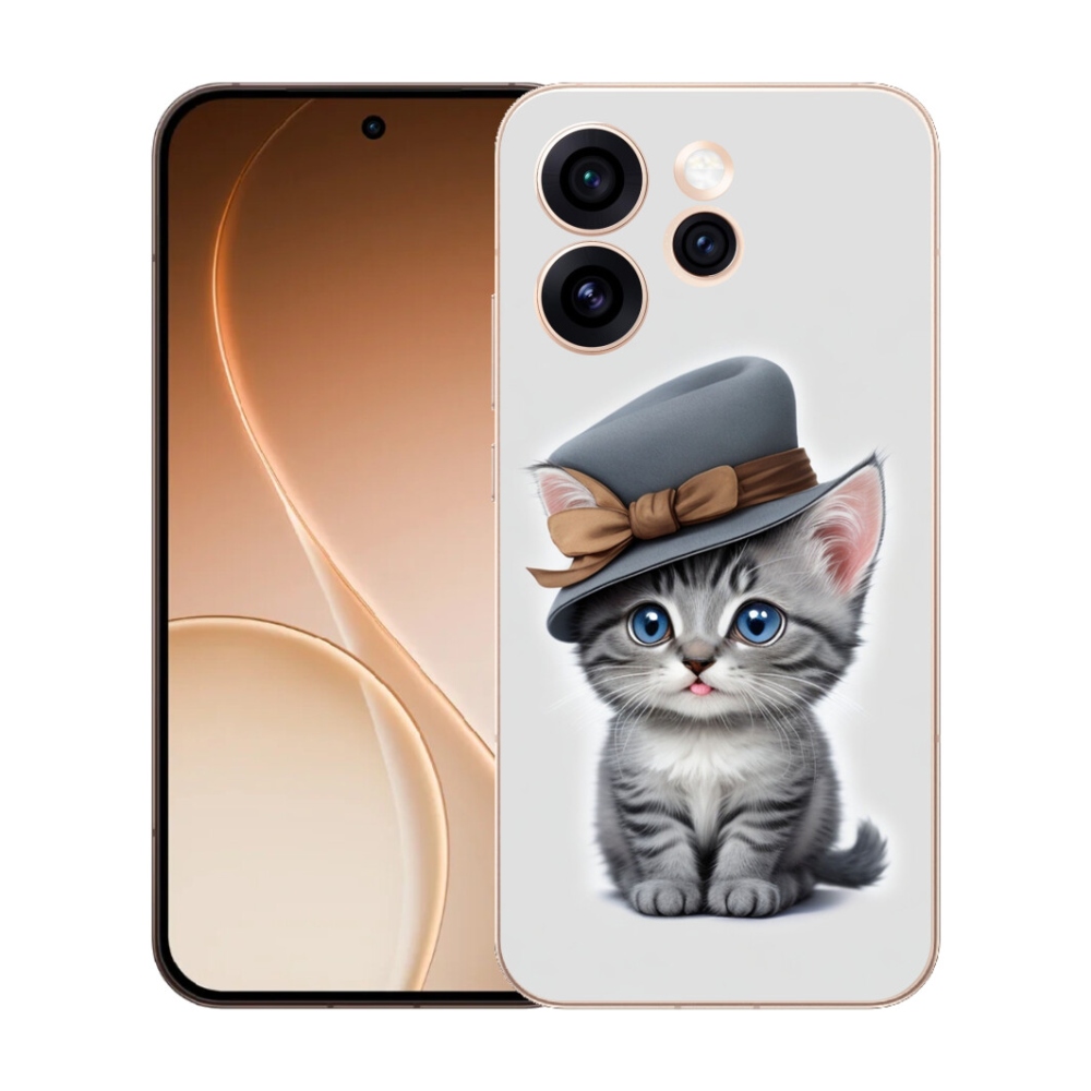 mmCase gél tok az Oppo Reno 15 Pro 5G-hez – kalapos cica