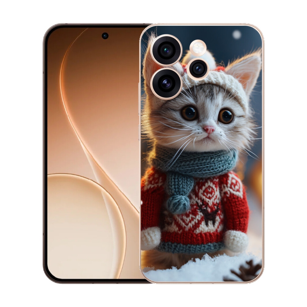 mmCase gél tok az Oppo Reno 15 Pro 5G-hez – pulóveres cica