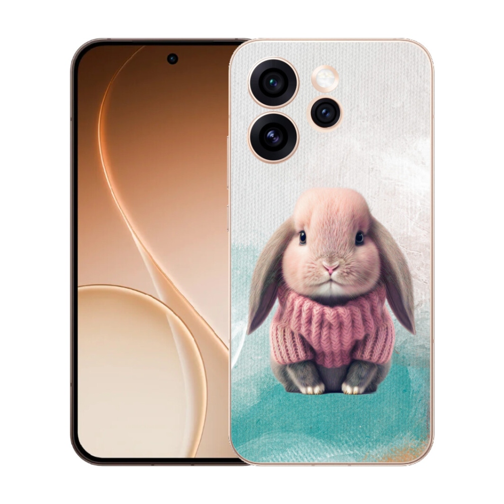 mmCase gél tok az Oppo Reno 15 Pro 5G-hez – pulóveres nyuszi