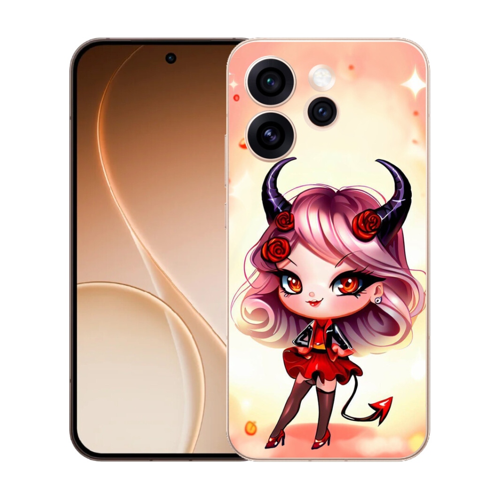 mmCase gél tok az Oppo Reno 15 Pro 5G-hez – rajzolt kis ördögnő