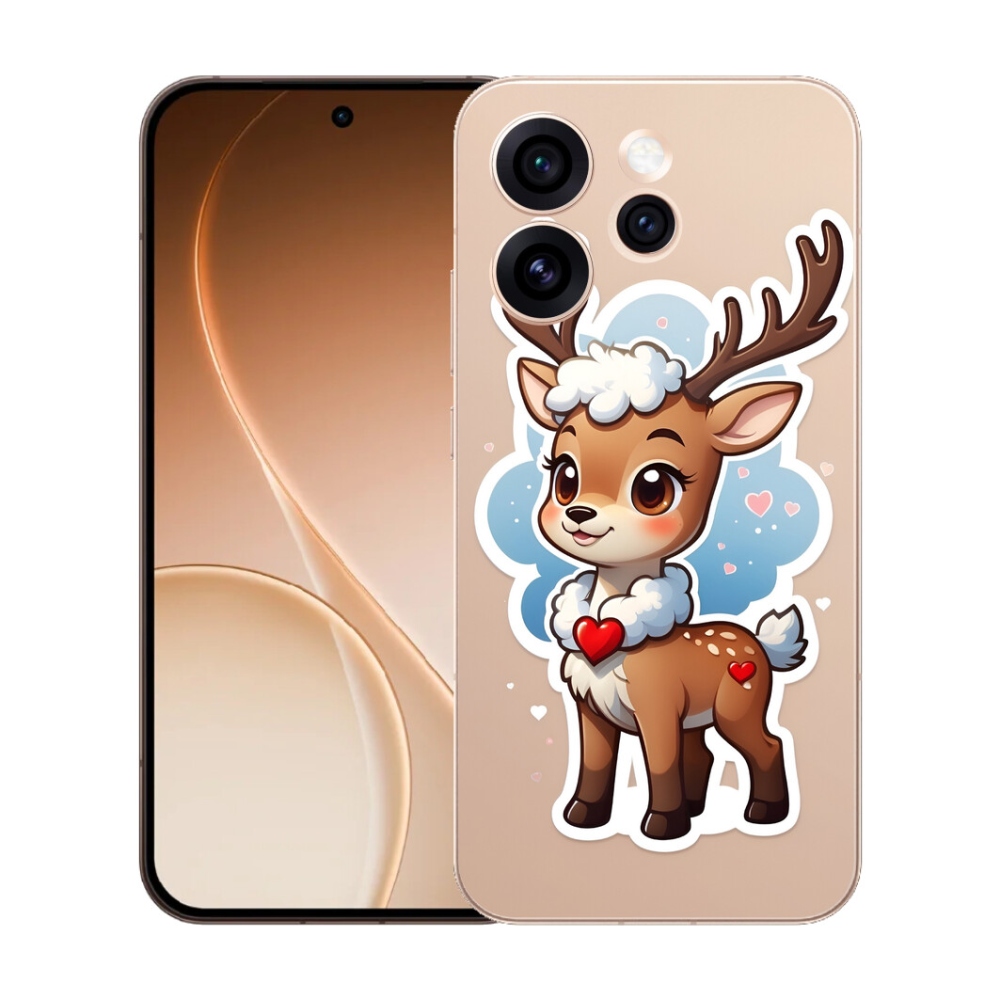 mmCase gél tok az Oppo Reno 15 Pro 5G-hez – rajzolt rénszarvas