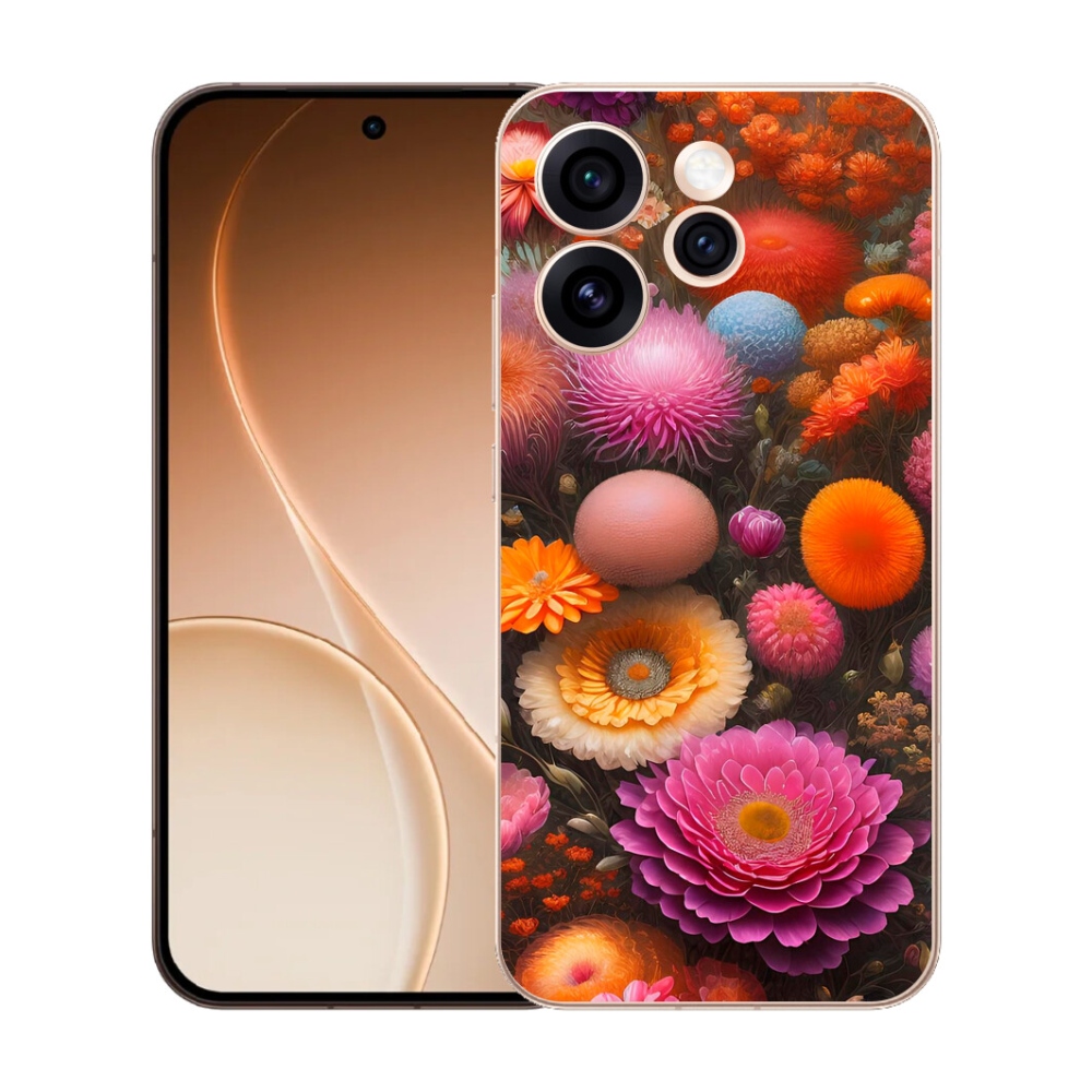 mmCase gél tok az Oppo Reno 15 Pro 5G-hez – virágkompozíció