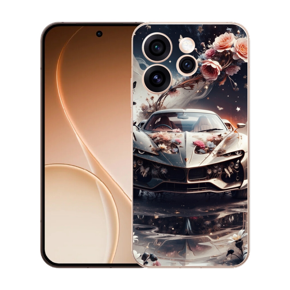 mmCase gél tok az Oppo Reno 15 Pro 5G-hez – virágos sportautó