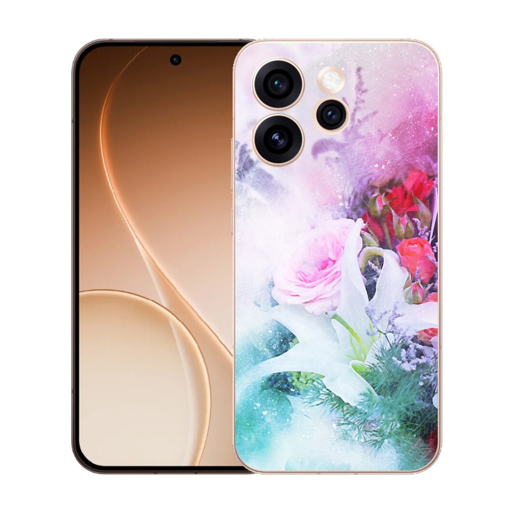 mmCase gél tok az Oppo Reno 15 Pro 5G-hez – virágok 4