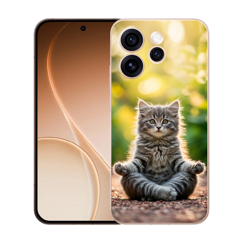 mmCase gél tok az Oppo Reno 15 Pro 5G-hez – meditáló cica