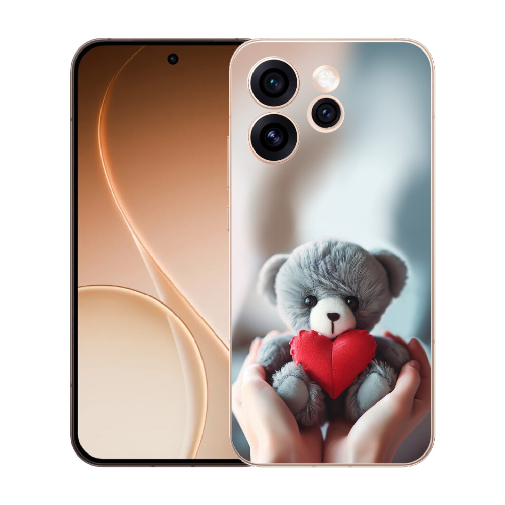 mmCase gél tok az Oppo Reno 15 Pro 5G-hez – mackó a szerelmeseknek