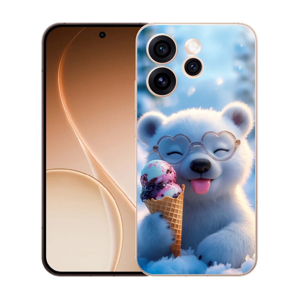 mmCase gél tok az Oppo Reno 15 Pro 5G-hez – mackó fagylalttal