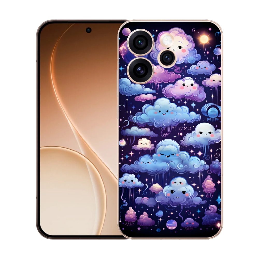 mmCase gél tok az Oppo Reno 15 Pro 5G-hez – felhőmintás