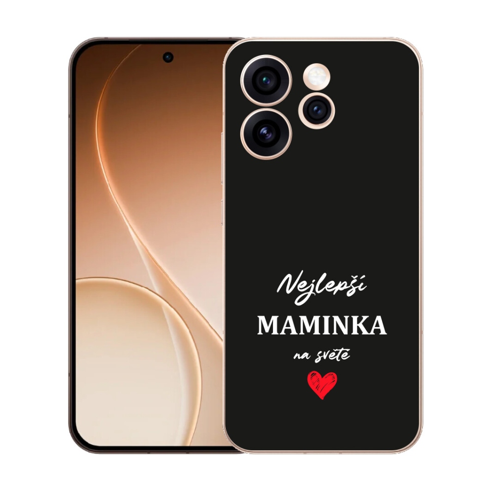 mmCase gél tok az Oppo Reno 15 Pro 5G-hez – „A legjobb anyuka 1” fekete háttérrel