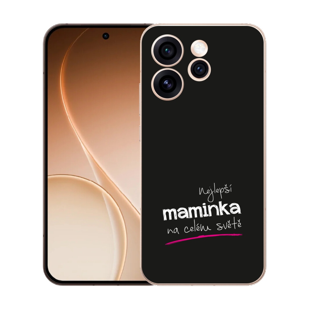 mmCase gél tok az Oppo Reno 15 Pro 5G-hez – „A legjobb anyuka” 4, fekete háttérrel