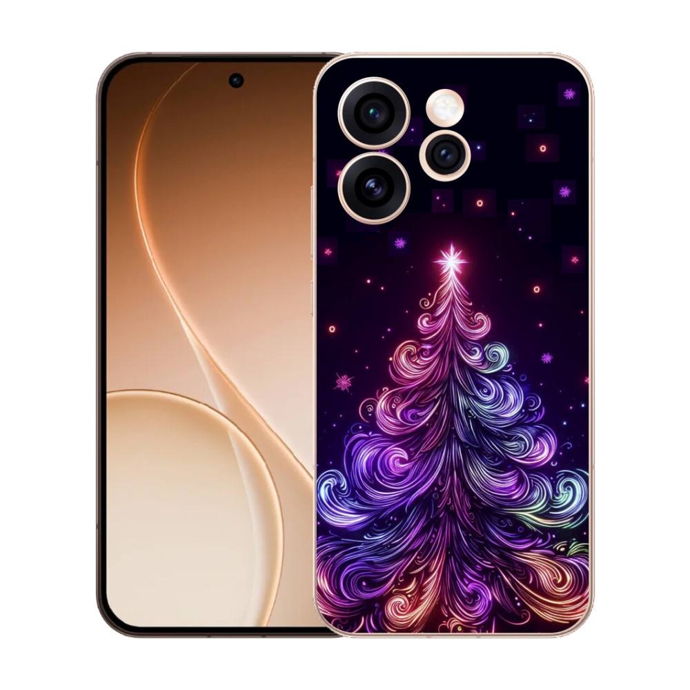 mmCase gél tok az Oppo Reno 15 Pro 5G-hez – neon karácsonyfa 1