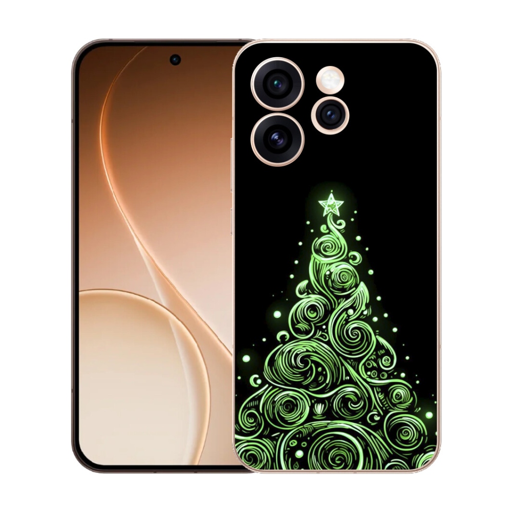 mmCase gél tok az Oppo Reno 15 Pro 5G-hez – neon karácsonyfa 3