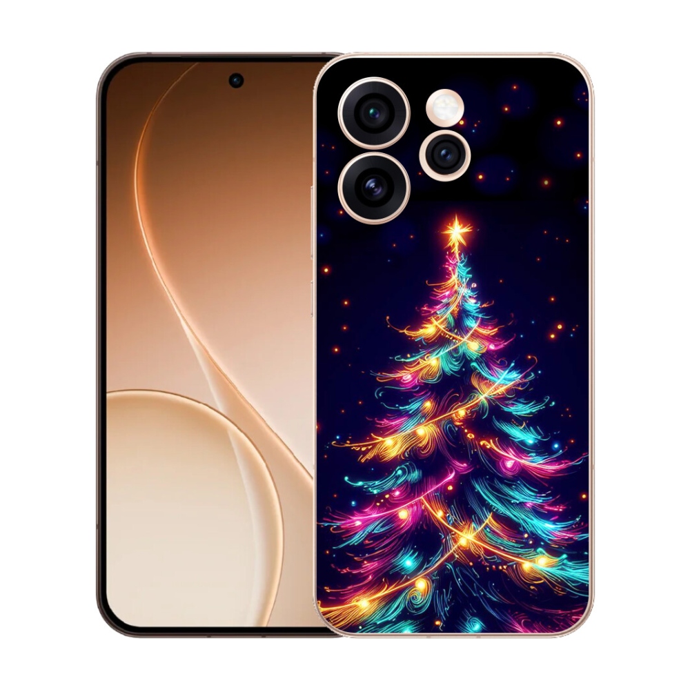 mmCase gél tok az Oppo Reno 15 Pro 5G-hez – neon karácsonyfa