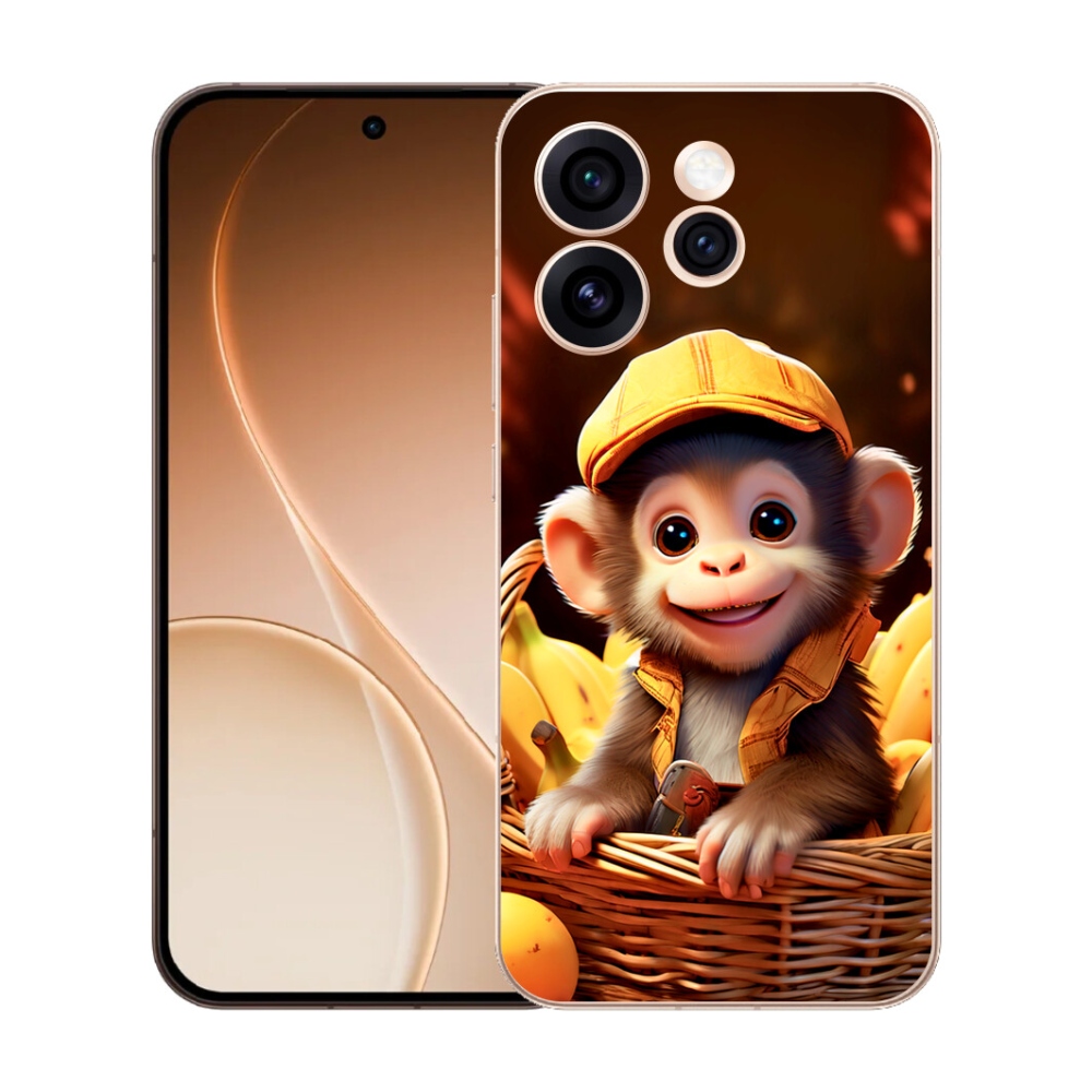 mmCase gél tok az Oppo Reno 15 Pro 5G-hez – majom a kosárban