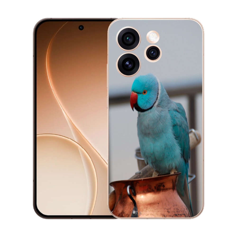 mmCase gél tok az Oppo Reno 15 Pro 5G-hez – kék alexandri papagáj