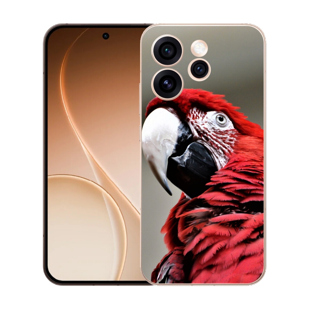mmCase gél tok az Oppo Reno 15 Pro 5G-hez – vörös ara papagáj