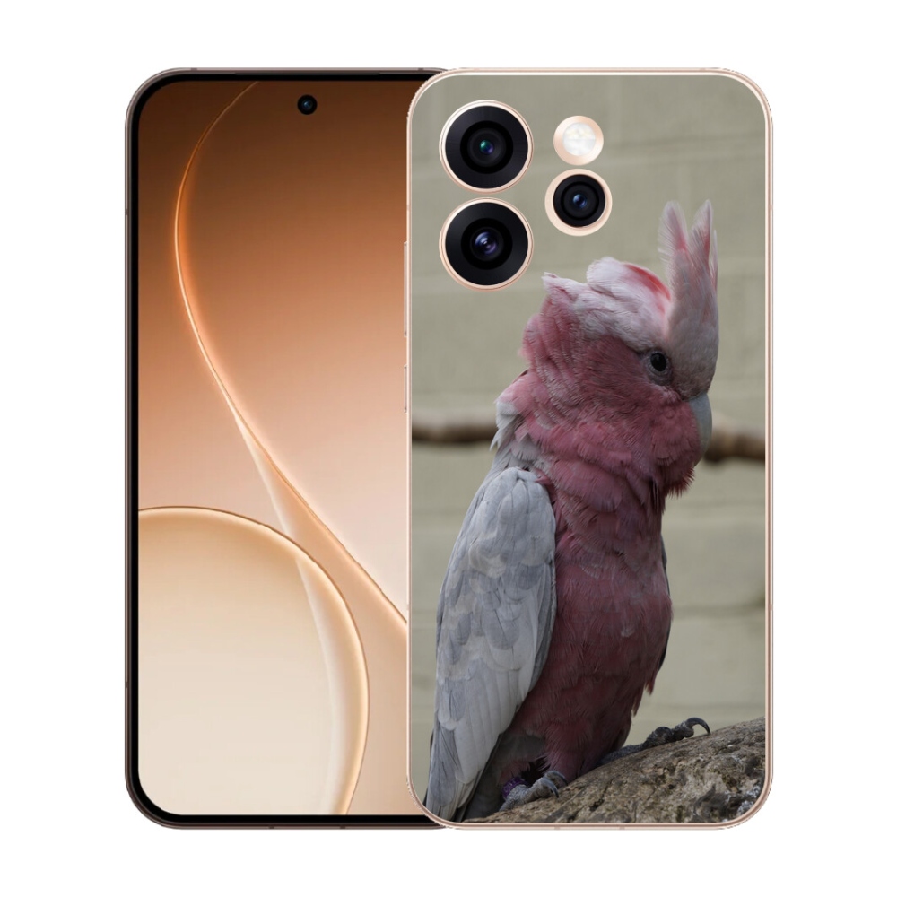 mmCase gél tok az Oppo Reno 15 Pro 5G-hez – rózsaszín kakadu papagáj