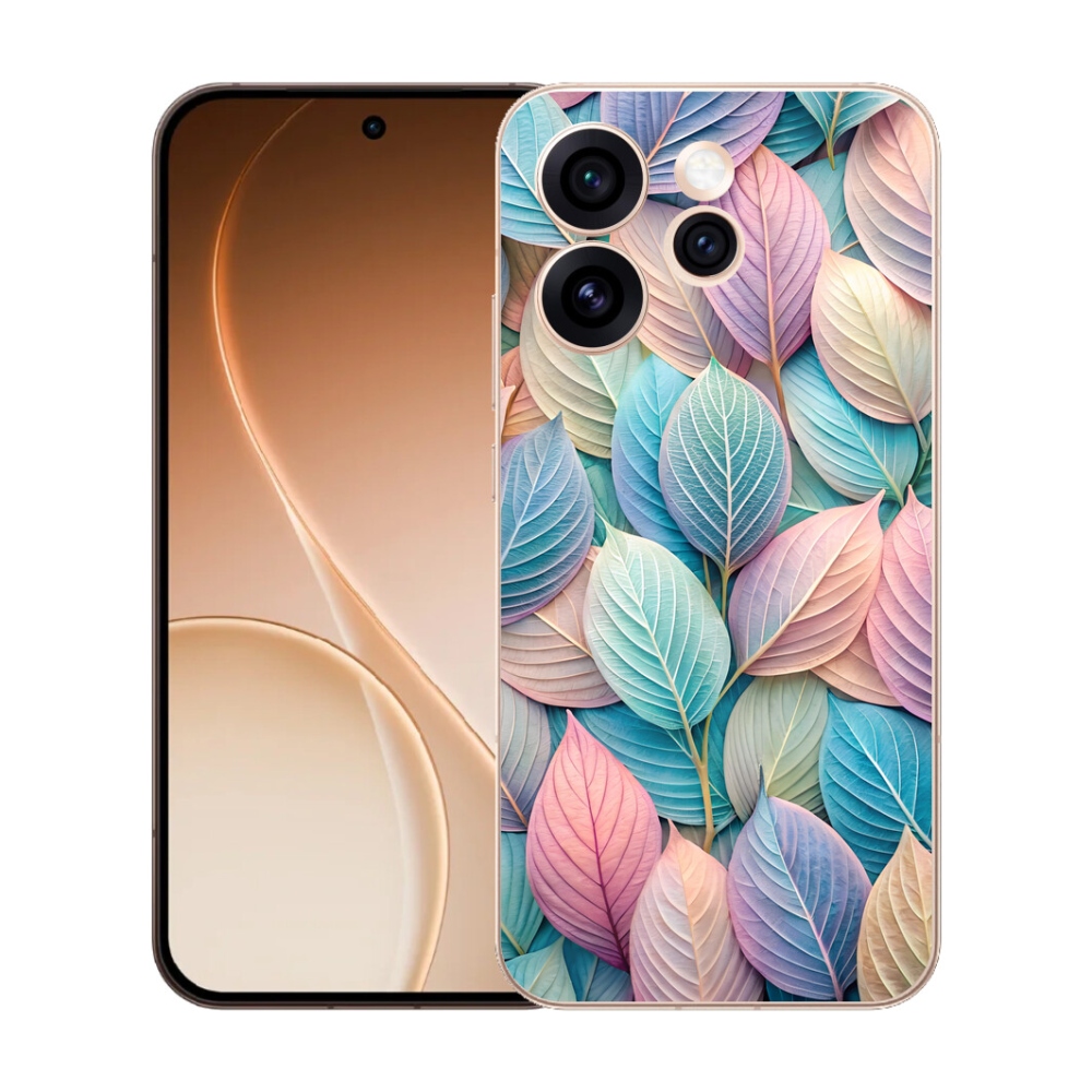 mmCase gél tok az Oppo Reno 15 Pro 5G-hez – pasztell levelek