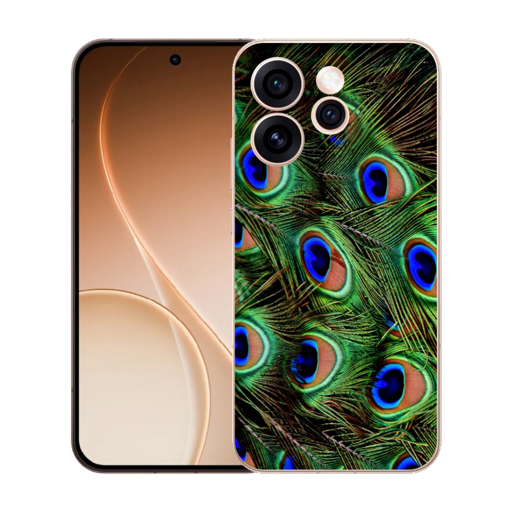 mmCase gél tok az Oppo Reno 15 Pro 5G-hez – páva toll