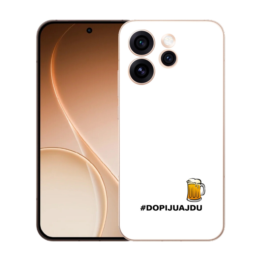 mmCase gél tok az Oppo Reno 15 Pro 5G-hez – sörös motívum, 1 db, fehér háttérrel