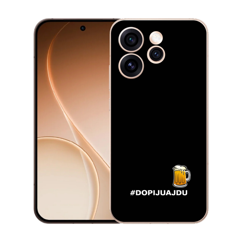 mmCase gél tok az Oppo Reno 15 Pro 5G-hez – sörös motívum 1, fekete háttérrel