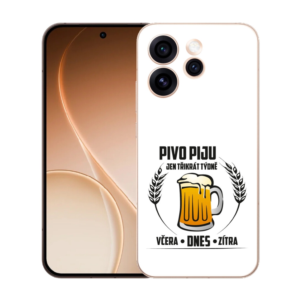 mmCase gél tok az Oppo Reno 15 Pro 5G-hez – sörös motívum, fehér háttér