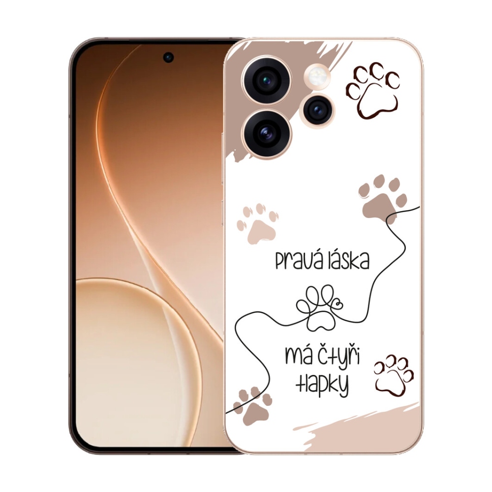 mmCase gél tok az Oppo Reno 15 Pro 5G-hez – kutyás motívum, 1 db, fehér háttérrel