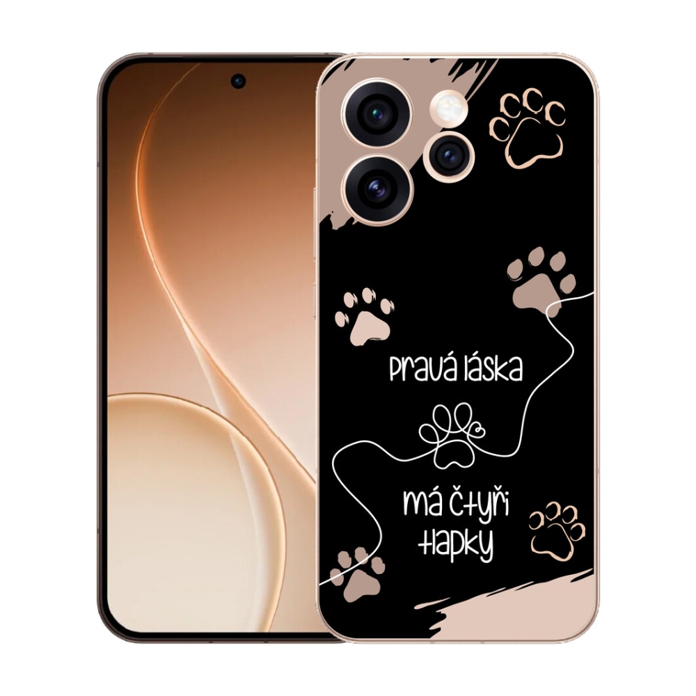 mmCase gél tok az Oppo Reno 15 Pro 5G-hez – kutyás motívum 1, fekete háttér