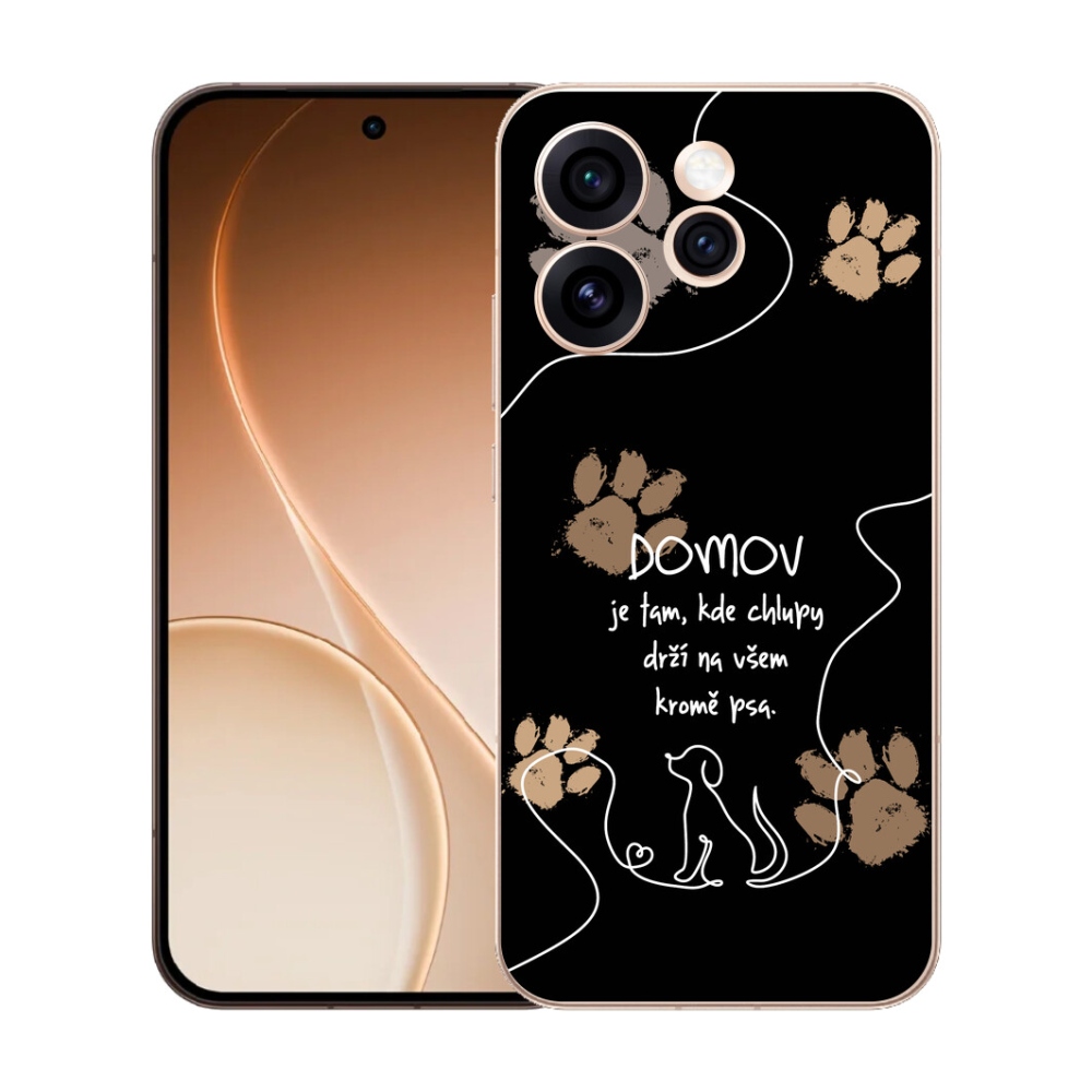 mmCase gél tok az Oppo Reno 15 Pro 5G-hez – kutyás motívum, fekete háttér