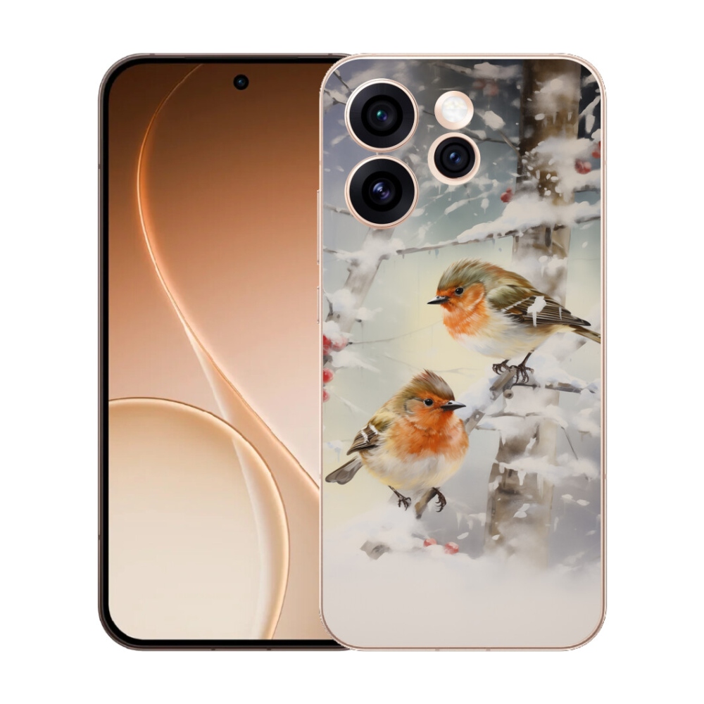 mmCase gél tok az Oppo Reno 15 Pro 5G-hez – madarak télen