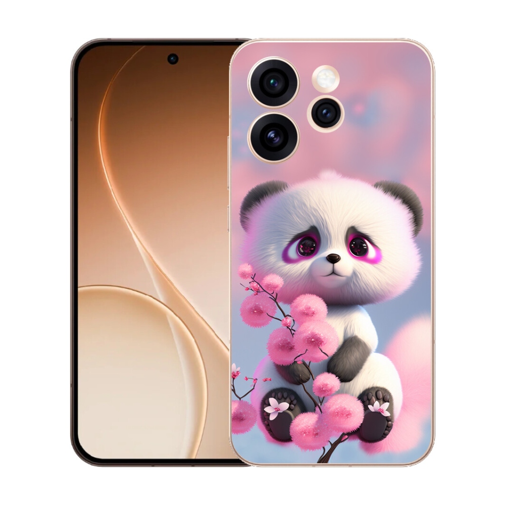 mmCase gél tok az Oppo Reno 15 Pro 5G-hez – aranyos panda 1