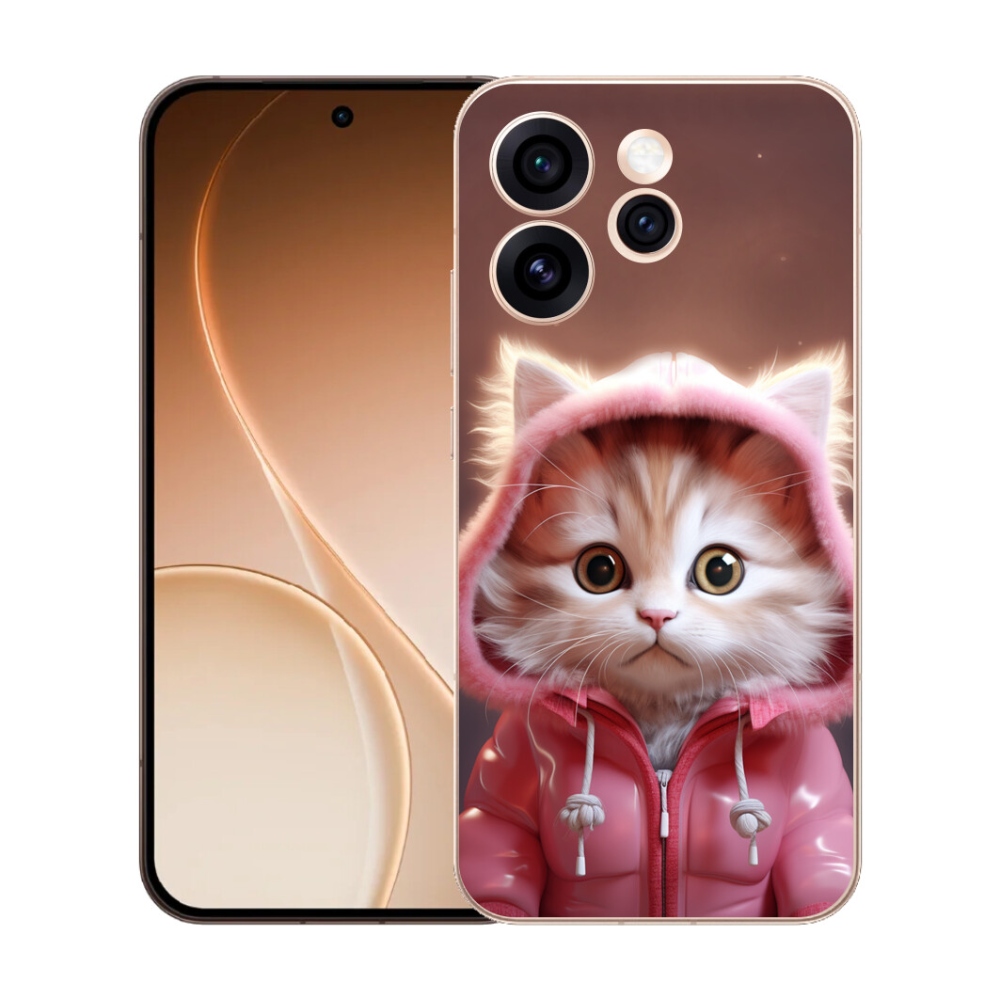 mmCase gél tok az Oppo Reno 15 Pro 5G-hez – aranyos cica 3