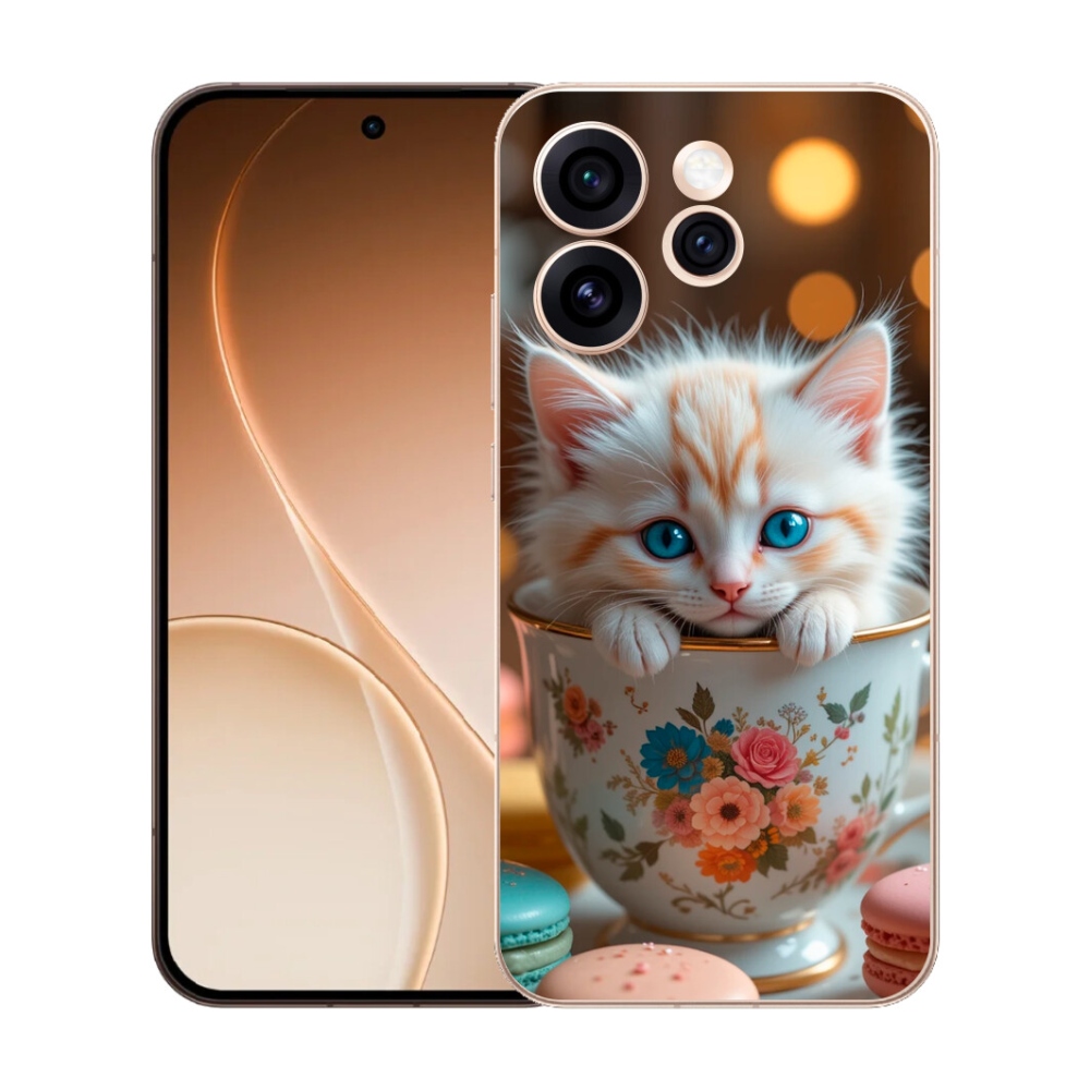 mmCase gél tok az Oppo Reno 15 Pro 5G-hez – aranyos cica 6