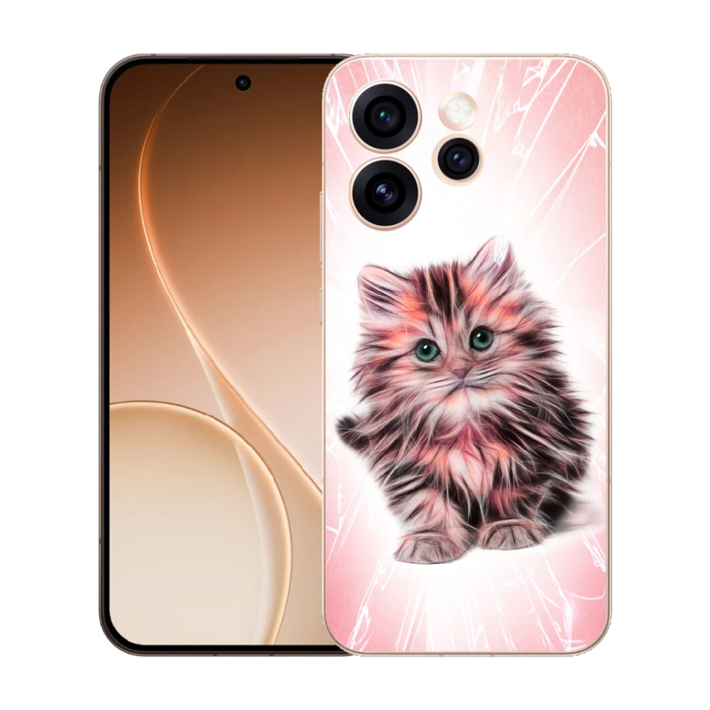mmCase gél tok az Oppo Reno 15 Pro 5G-hez – aranyos cica