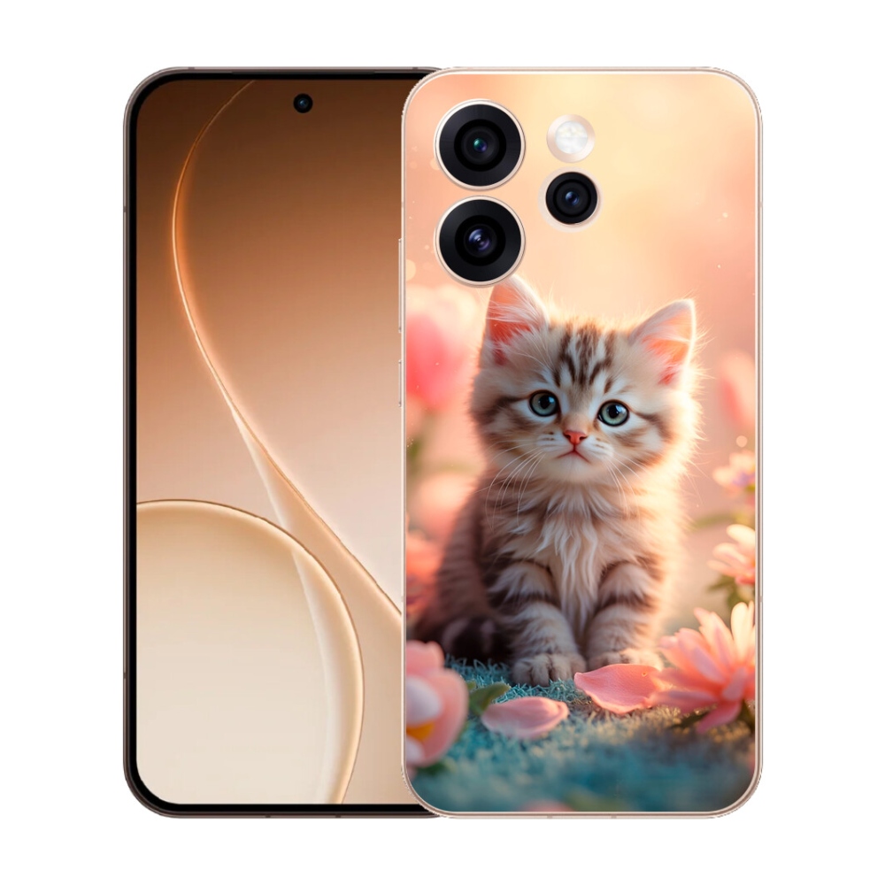 mmCase gél tok az Oppo Reno 15 Pro 5G-hez – aranyos cica 8