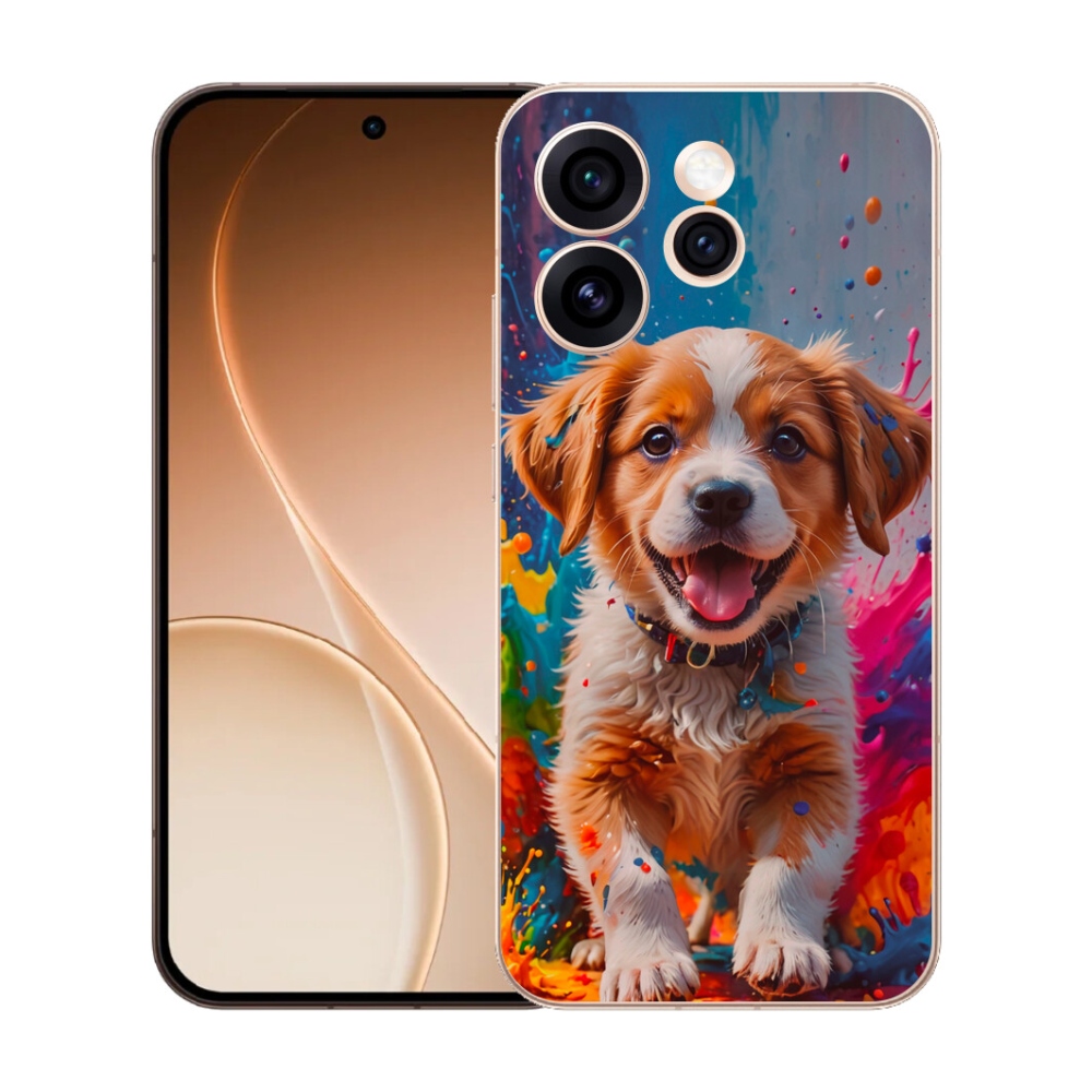 mmCase gél tok az Oppo Reno 15 Pro 5G-hez – aranyos kiskutya 3