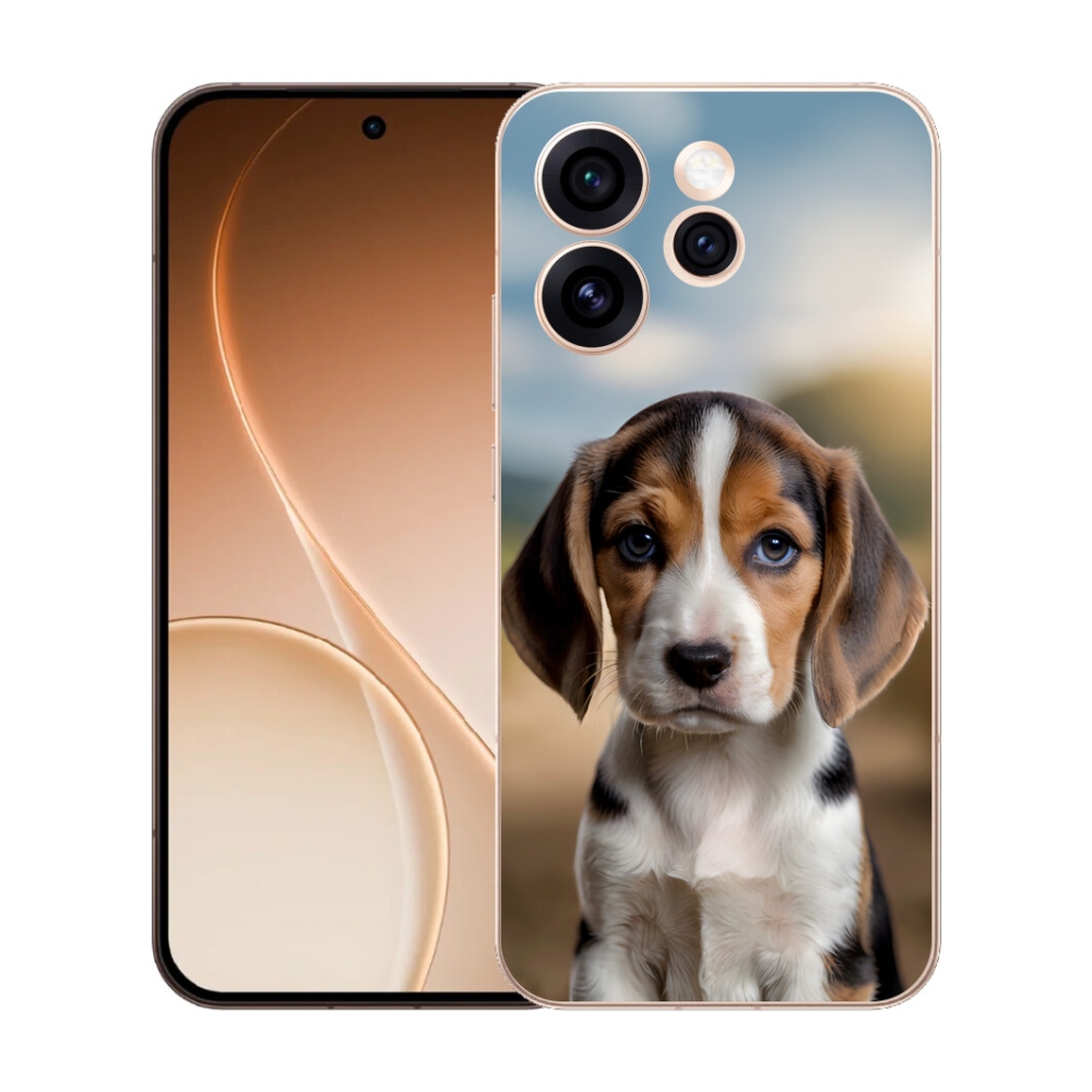 mmCase gél tok az Oppo Reno 15 Pro 5G-hez – aranyos beagle