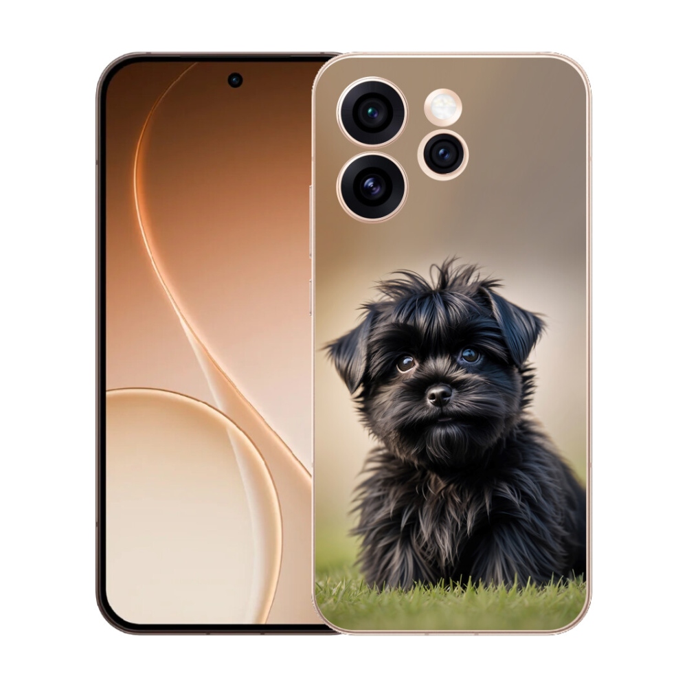 mmCase gél tok az Oppo Reno 15 Pro 5G-hez – aranyos fekete kutyus