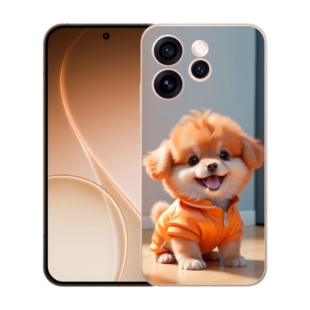 mmCase gél tok az Oppo Reno 15 Pro 5G-hez – aranyos pomerániai pulóverben