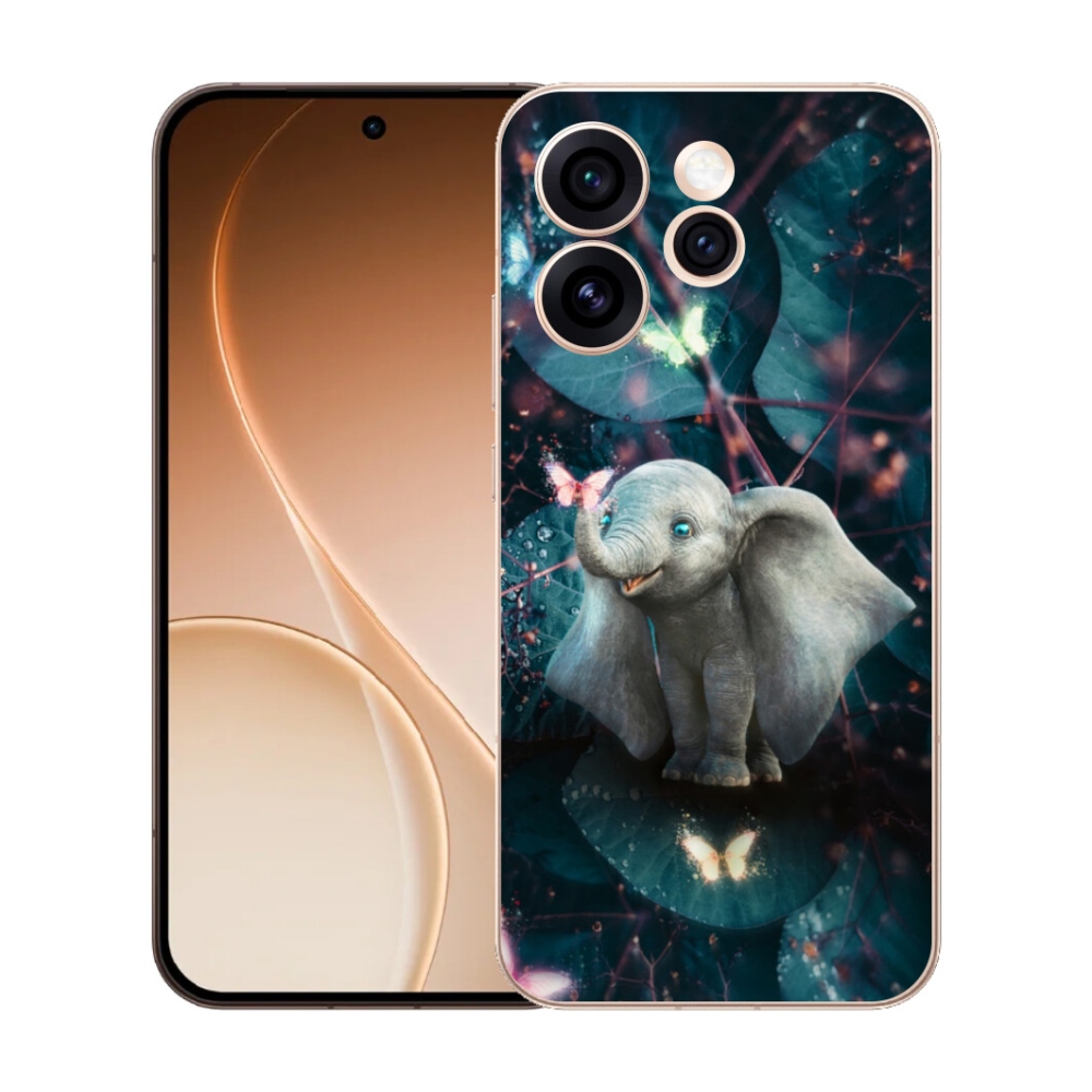 mmCase gél tok az Oppo Reno 15 Pro 5G-hez – aranyos elefánt