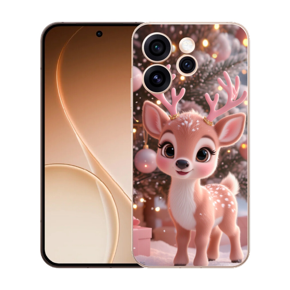 mmCase gél tok az Oppo Reno 15 Pro 5G-hez – aranyos rénszarvas