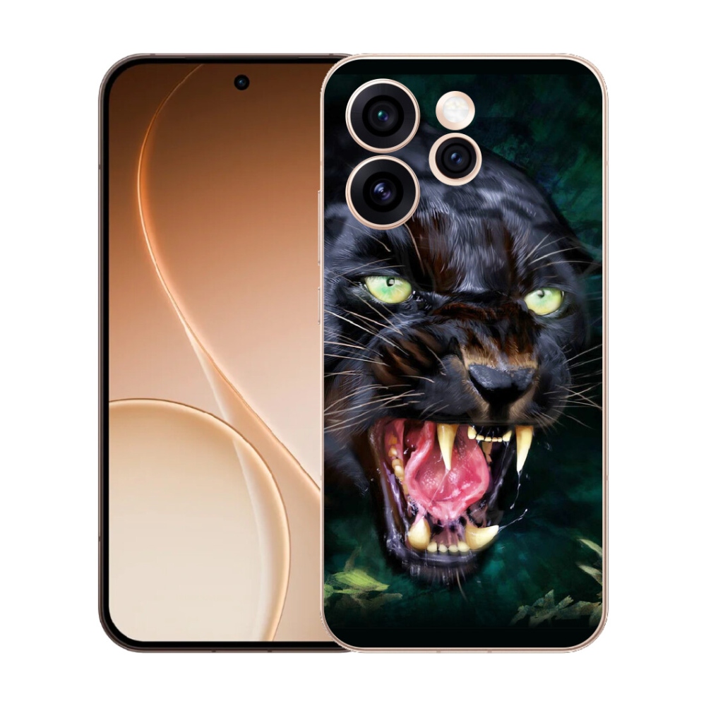 mmCase gél tok az Oppo Reno 15 Pro 5G-hez – dühös fekete párduc