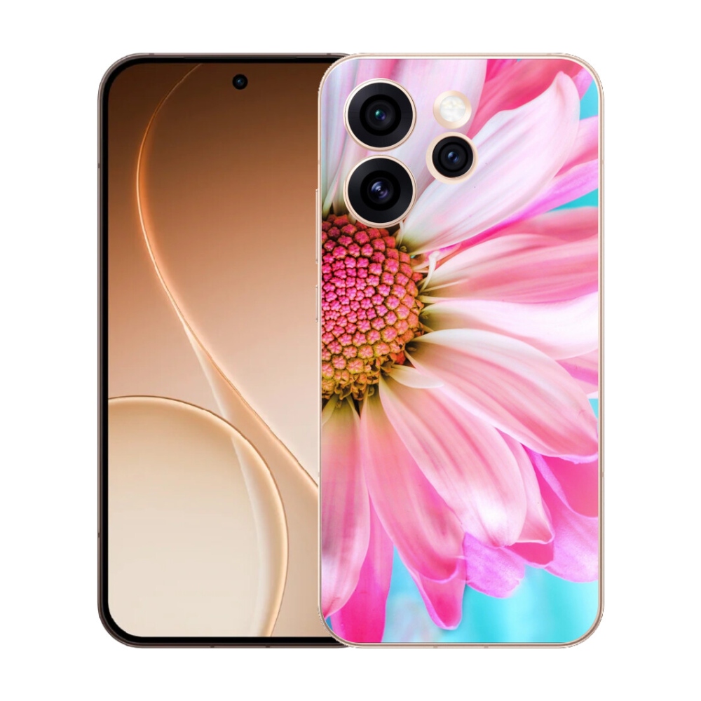 mmCase gél tok az Oppo Reno 15 Pro 5G-hez – rózsaszín virág