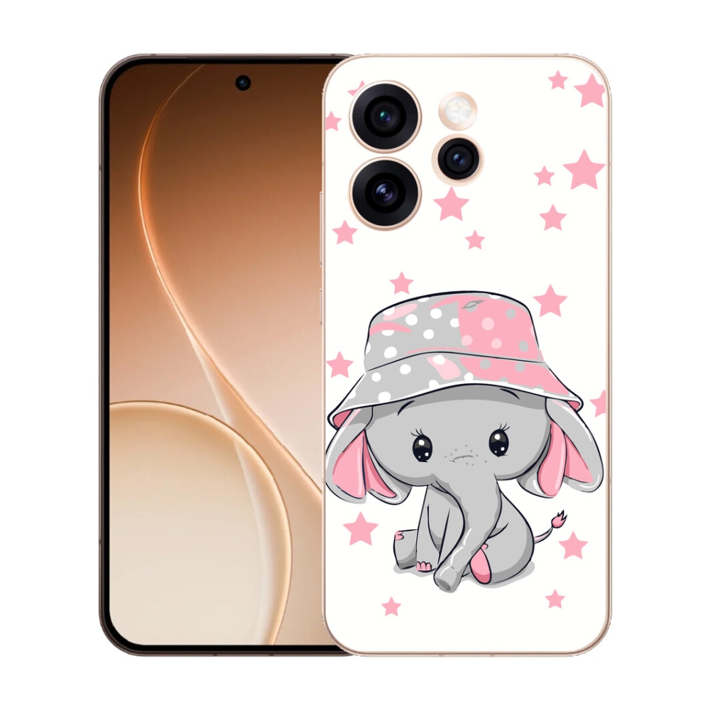 mmCase gél tok az Oppo Reno 15 Pro 5G-hez – rózsaszín elefánt