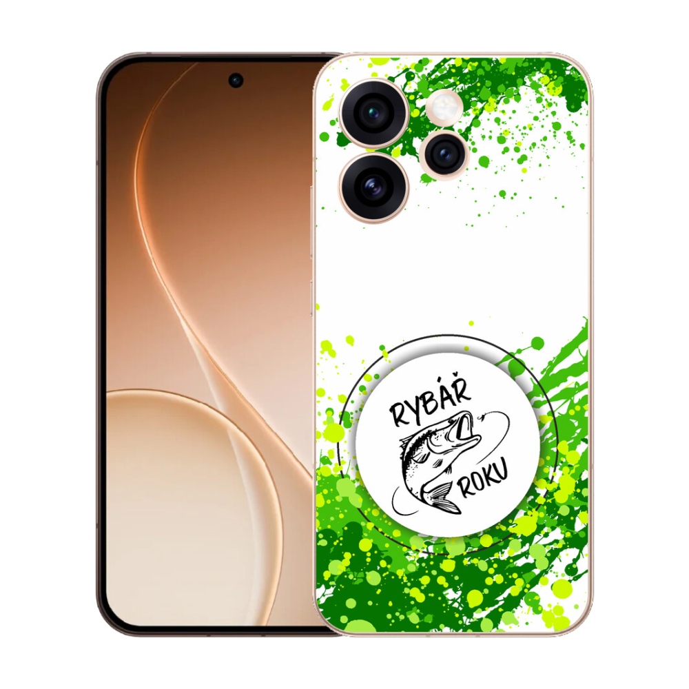 mmCase géltok az Oppo Reno 15 Pro 5G-hez – „Az év horgásza” fehér háttérrel